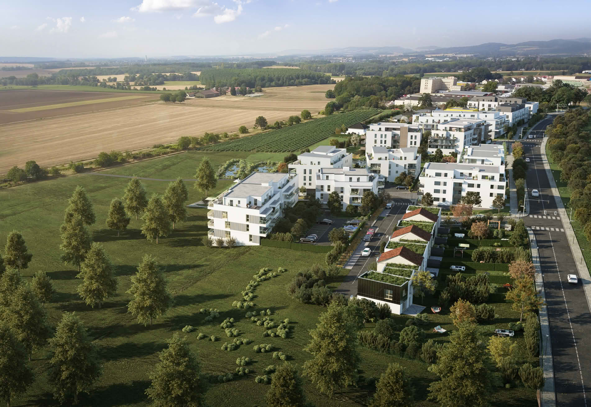 Les Villandines - Montigny-lès-Metz - Perspective aérienne